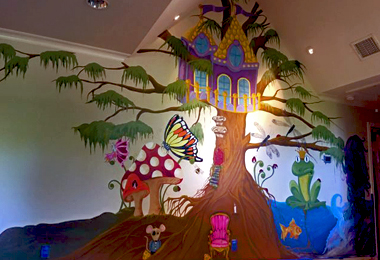 Childrens Tree House Mural